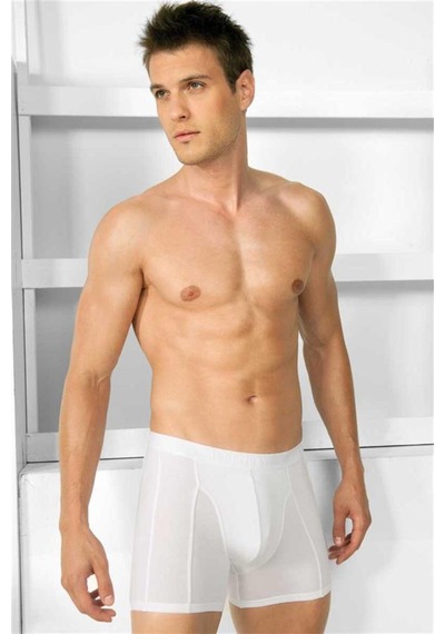 Modenya Erkek Modal Klasik Boxer Beyaz