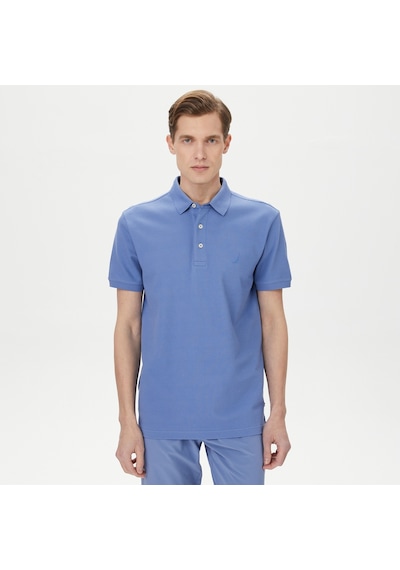 Nautica Erkek Mavi Slim Fit Kısa Kollu Polo Düz K35052t Mavi