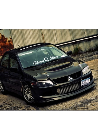 Araba Ön Cam Oto Sticker Yapıştırma Ottoman Stance 50Cm