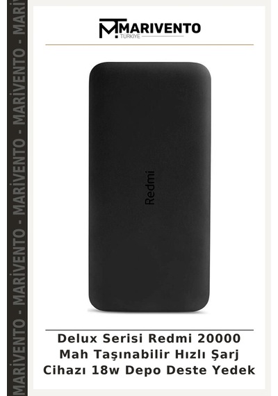 Delux Serisi Redmi 20000 Mah Taşınabilir Hızlı Şarj Cihazı 18w Depo Deste Yedek Çok Renkli