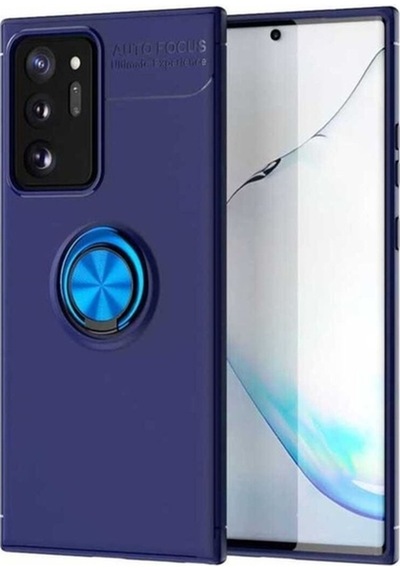 Galaxy Note 20 Ultra Kılıf Zore Ravel Silikon Kapak Mavi