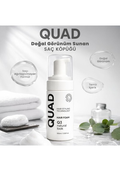 Hair Styling Technology Q3 Saç Köpüğü, Doğal Görünüm, Bukle Belirginleştirici Unisex Foam Style