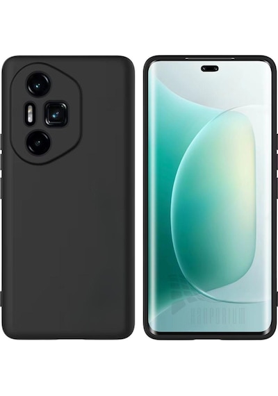 Honor 300 Pro Uyumlu Silikon Kılıf - Kamera Korumalı Esnek Pastel Renk Kapak - Siyah