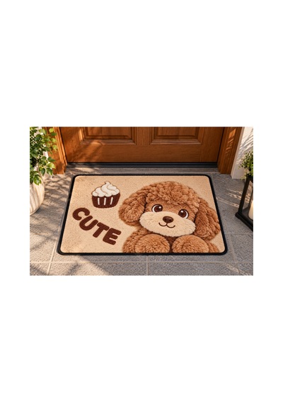 Figürlü Kapı Önü Dijital Baksı Paspas 40 X 60 Cm Pembekahve - 931337470 Pembekahve