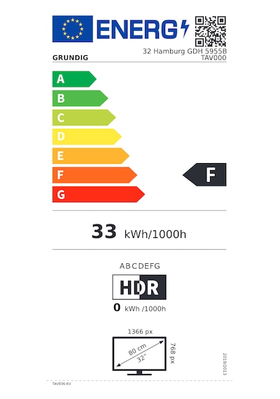 Grundig Hamburg 32 GDH 5955 B 32" HD LED TV