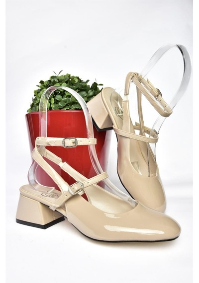 Fox Shoes P654137008 Ten Rugan Mary Jane Alçak Topuklu Kadın Ayakkabı Maryjane Ten Rengi