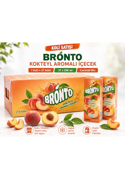 Şeftali Aromalı İçecek 200 Ml X 27 Adet Koli