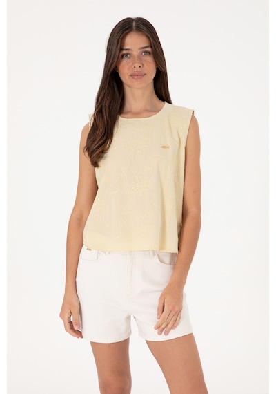 U.S. Polo Assn. Kadın Açık Haki Kolsuz Bluz 50299633-VR183