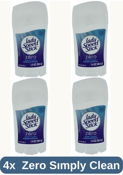 Stick Zero Simply Clean Invisible Deodorant Stick 39.6g- 4 Adet