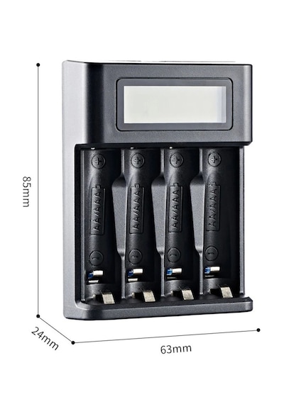 Greentech Pil Şarj Cihazı (Dört Yuvalı) - 1.2V Ni-Mh / Ni-Cd AA / AAA / GT-BC03