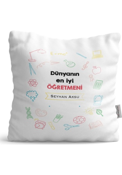 Kişiye Özel Dünyanın En Iyi Öğretmeni Saten Yastık - 14