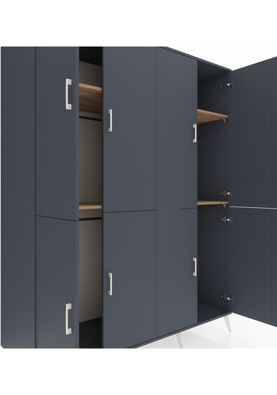 Kronos Gardrop 4 Raflı 8 Kapaklı 4 Askılı 176x59x221 Antrasit-antrasit/çam Antrasit/çam Kronos Gardrop 4 Raflı 8 Kapaklı 4 Askılı 176x59x221 Antrasit-antrasit/çam Antrasit/çam