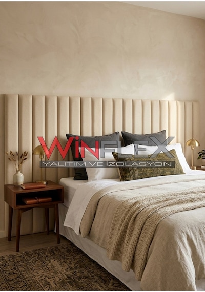 Winflex 12 Li Dikey Akustik Kumaş Panel 10x100 Cm Krem