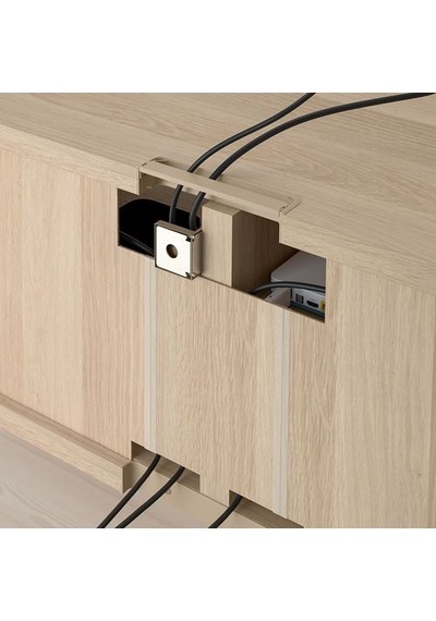 Ikea Bestå Tv Sehpası İskeleti, Ağartılmış Meşe Görünümlü, 120x40x38 Cm Ağartılmış Meşe Görünümlü-beyaz