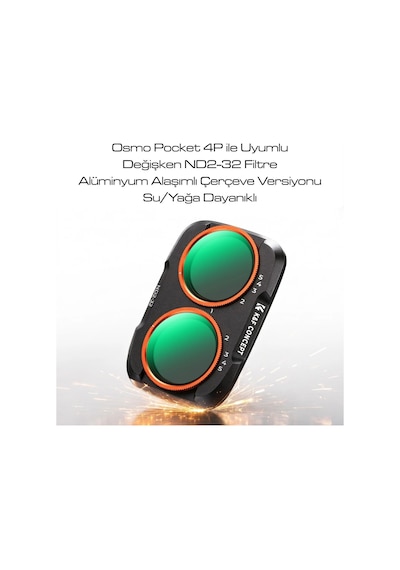 K&f Concept Osmo Pocket 4p Uyumlu Nd2-32 Filtre Osmo Pocket 4 Pro Değişken Ayarlanabilir 5 Stop Nd2-32 Filtre