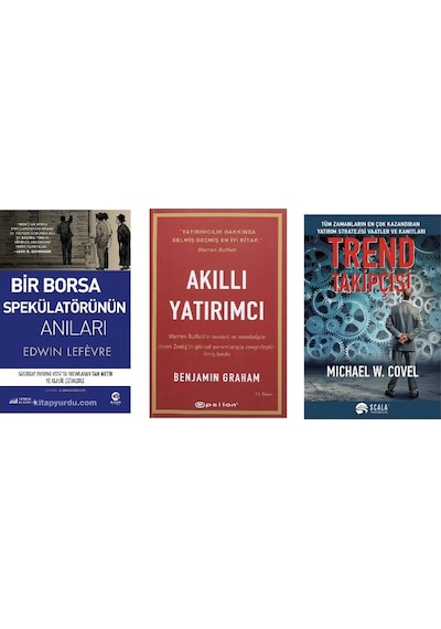 3 Set Ekonomı Kıtap Bır Borsa Spekulat0runun Anıları + Akıllı Yatırımcı + Trend Takıpcısı 3 Set