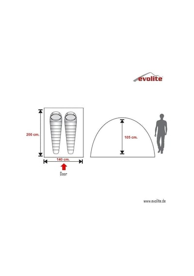 Evolite Trip Mono Dome 2 Kişilik 3 Mevsim Kamp Çadırı Yeşil