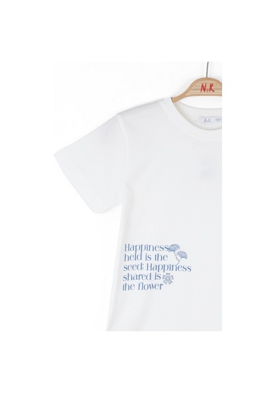 Nk Kids Happiness Kız Çocuk T-shirt 38356 Ekru