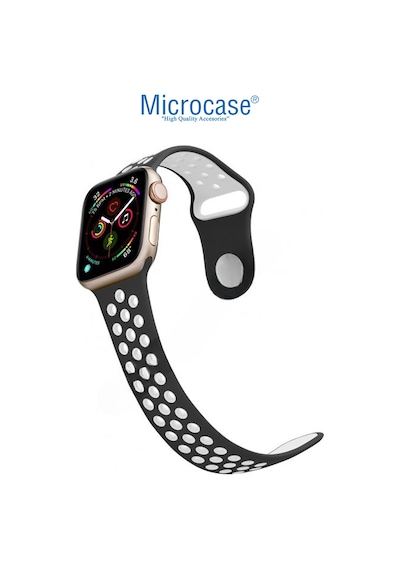 Apple Uyumlu  Watch 8 45 MM için Delikli Silikon Kordon Kayış - KY41