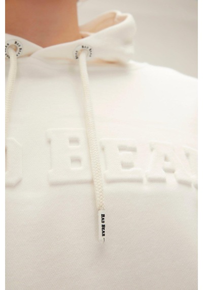 Bad Bear Pucker Bear Hoodie Erkek Sweatshirt-6421 Off-white Kırık Beyaz