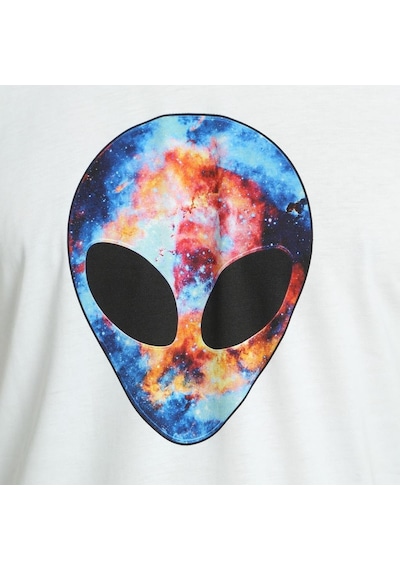 Bant Giyim - Alien Cosmos Beyaz Erkek T-Shirt Tişört
