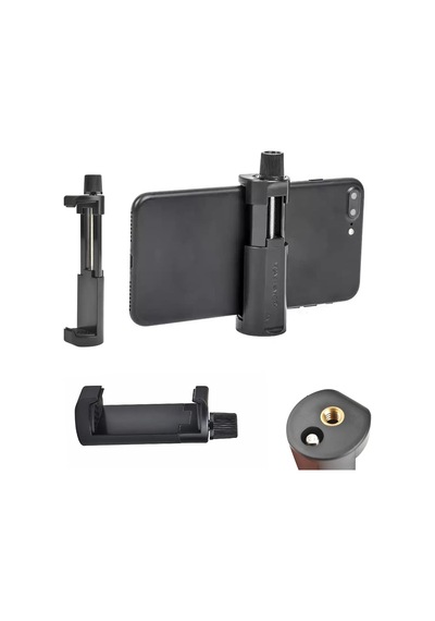 Dikey Ve Yatay Açılabilir Profesyonel Fotoğraf Ve Video Çekim Aparatı Kolay Taşınabilir Ergonomik Min 5cm Max 10cm Telefon Tutucu Tripod Başlık Aparatı Siyah