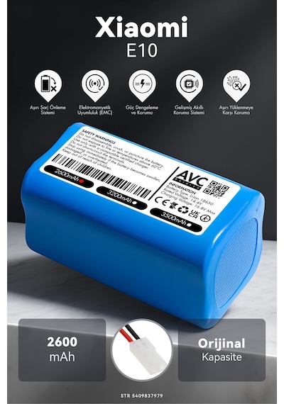 Xiaomi Robot Vacuum E10 2600mah Robot Süpürge Bataryası M.ö