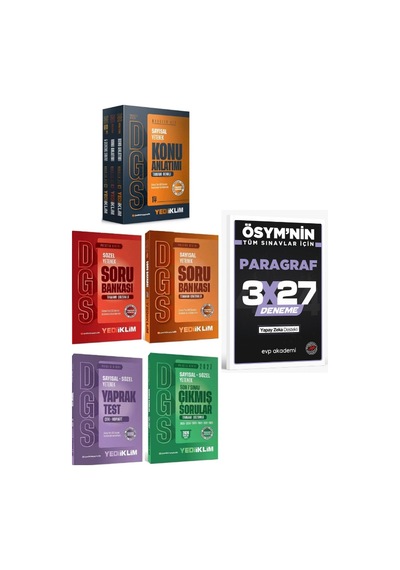 Yediiklim 2027 Dgs Prestij Modüler Konu Anlatımlı + Soru Bankası + Yaprak Test + Çıkmış Sorular 7 Li Set+evp Akademi Paragraf