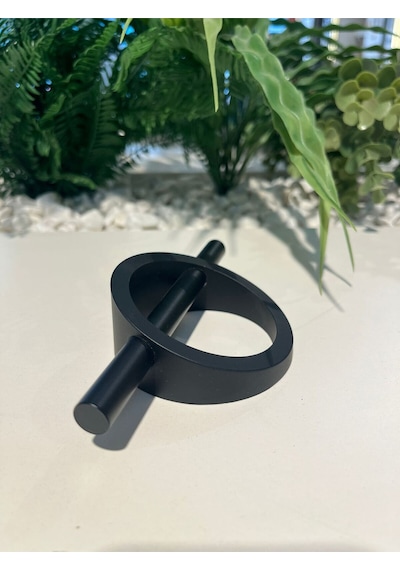 Vodina Metal Kulp 64mm Mat Siyah Dolap Kapak Tv Ünite Modern Çekmece Mobilya Komodin