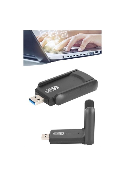 Northcity Wifi Adaptörü Bluetooth 5.0 2'si Bir Arada Çift Bantlı Çift Anten - Usb 3.0 Hızlı Ve Kesintisiz Bağlantı
