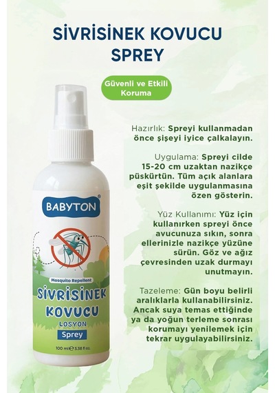 Sivrisinek Kovucu Sprey Losyon 100 Ml
