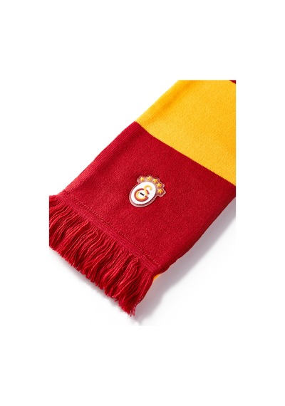 Gsstore Galatasaray 5 Yıldızlı Triko Atkı U252181 Sarı - Kırmızı