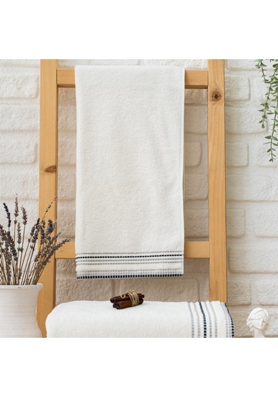 Schafer Home Rosy Armürlü Havlu 70x140 Cm 1 Parça-krem Krem