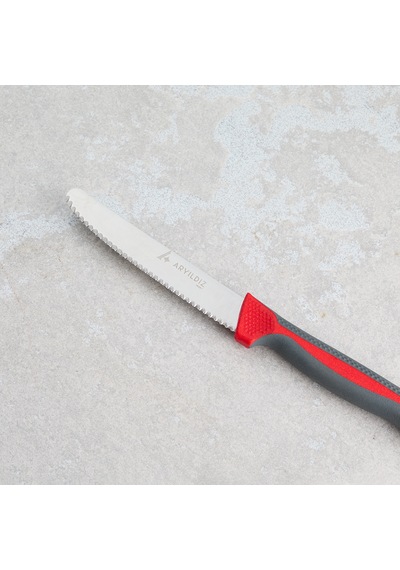 Aryıldız Plurex Tırtıklı Domates Bıçak Antrasit 11,5 Cm Renkli