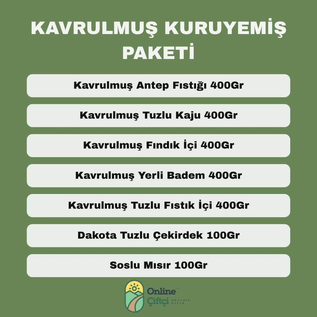 Online Çiftçi Kavrulmuş Kuruyemiş Seti 7'li