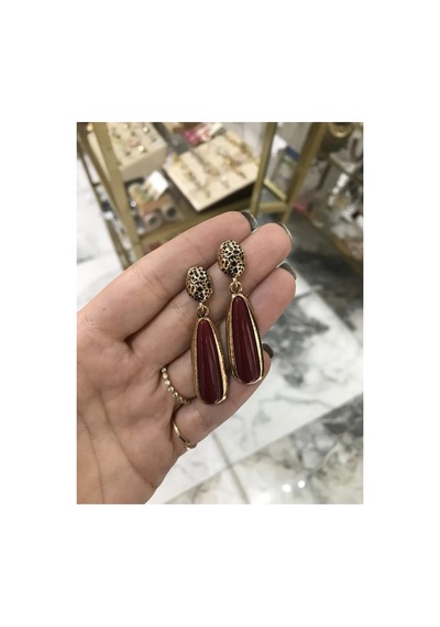 Tasarım Bordo Küpe
