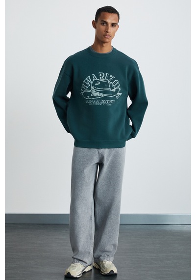 Grımelange Hat Erkek Yumuşacık Yeşil Sweatshirt Yeşil