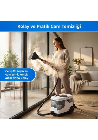 Ssc-7607 Buharlı Koltuk Ve Halı Yıkama Makinesi, 1000w Motor Gücü, 1200w Isıtıcı, 3.5l Su Tankı, Koltuk Halı Araç Döşeme Ve Yatak Temizleme Makinesi, Buharlı Derin Temizlik