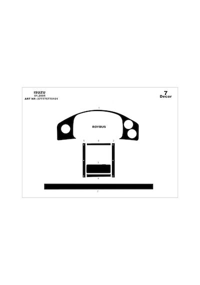 Isuzu Roybus C Torpido Kaplama 2007 7 Parça Piano Black
