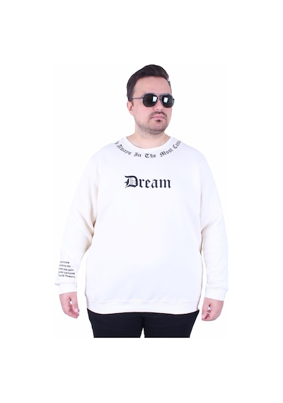 Moc Grande Mocgrande Büyük Beden Bisiklet Yaka 3ip Sweat Dream 25715 Bej Bej