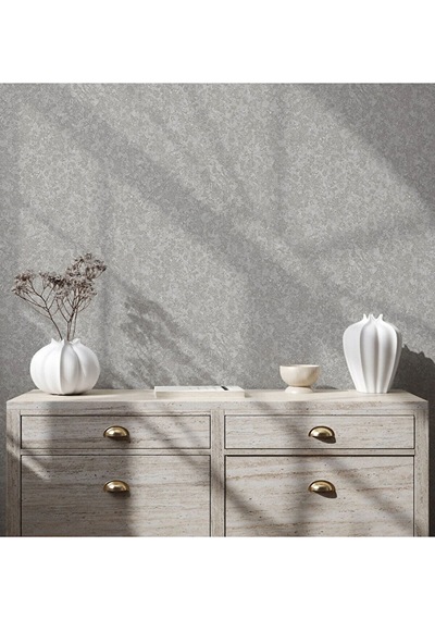 Adawall Muse Koleksiyonu- 25103-3 Gri Dokulu Modern Duvar Kağıdı 1.06x15.6m, 16.5m²