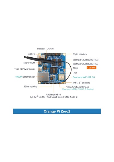 Orange Pi Zero2 / 1Gb