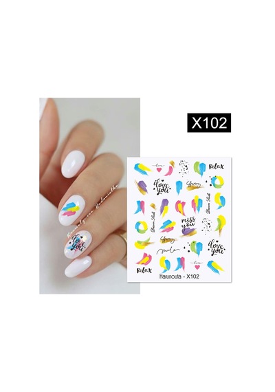 Su Transferli Nail Art Sticker X102 53013-2