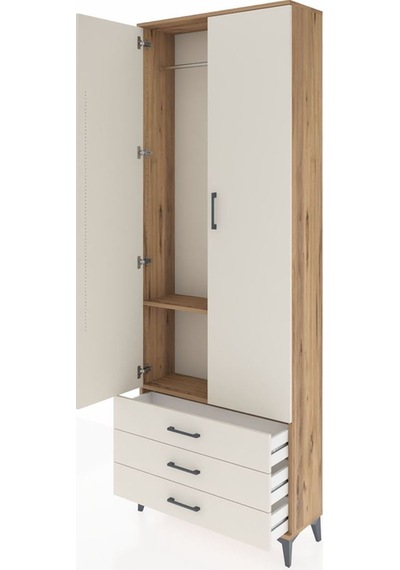 Arges Dolap 2 Raflı 3 Çekmeceli Tek Askılı 88x30x243 Çam-aytaşı Çam Arges Dolap 2 Raflı 3 Çekmeceli Tek Askılı 88x30x243 Çam-aytaşı Çam