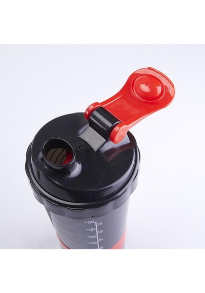 Kırmızı Shaker Şişesi, Pürüzsüz Karıştırma İçin Mikserli Sızdırmaz Egzersiz Shaker Bardağı, Spor Salonu Sporları Shaker Suyu Kırmızı
