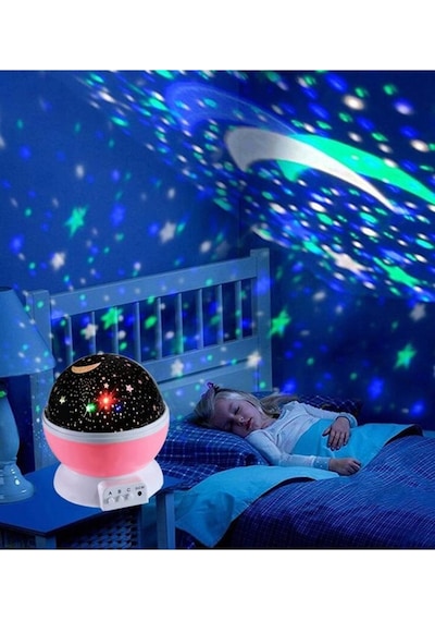 Pembe Star Master Otomatik Projeksiyon Gece Lambası