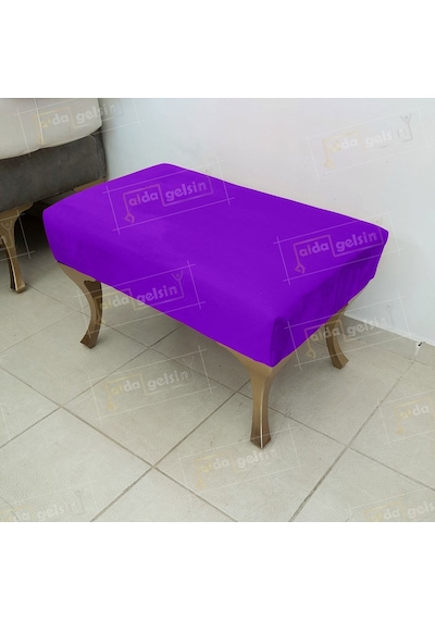 Puf Bench Orta Sehpa 75 Cm Mor