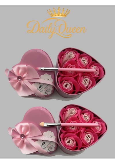 Daily Queen Pembe 5 Li Mini Makyaj Fırça Seti Seyahat Boy, Yumuşak Sentetik Kıllar, Çok Amaçlı Kullanım