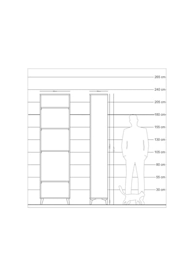 Arges Dolap 4 Raflı 60x30x221 Çam-çam Çam