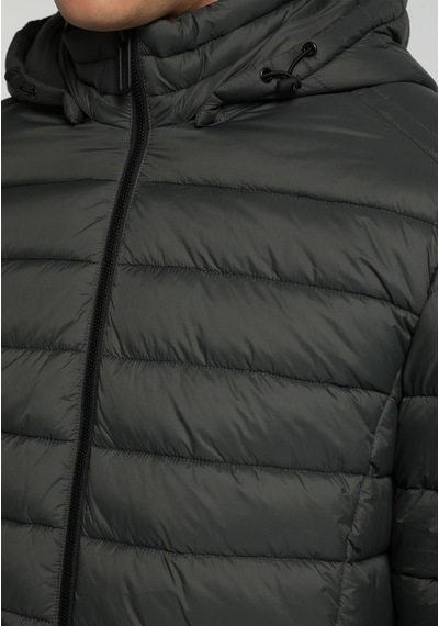 Colin's Colins Slim Fit Kapüşonlu Fermuarlı Astarlı Erkek Yeşil Mont Cl1082935 Q1.v1 Lkh Açık Haki